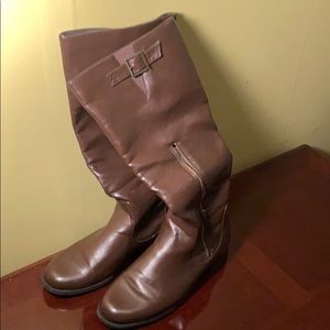 Tall brown boots